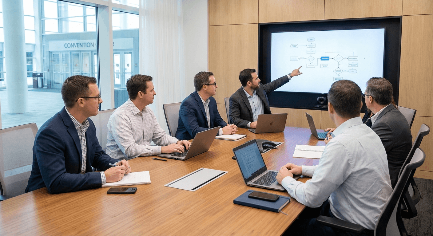 Entertainment venue technology planning session focused on continuity and incident readiness.