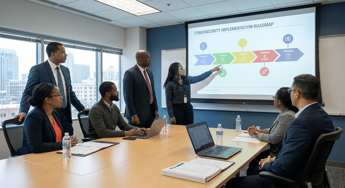 Government IT implementation planning session focused on resilience and response readiness.