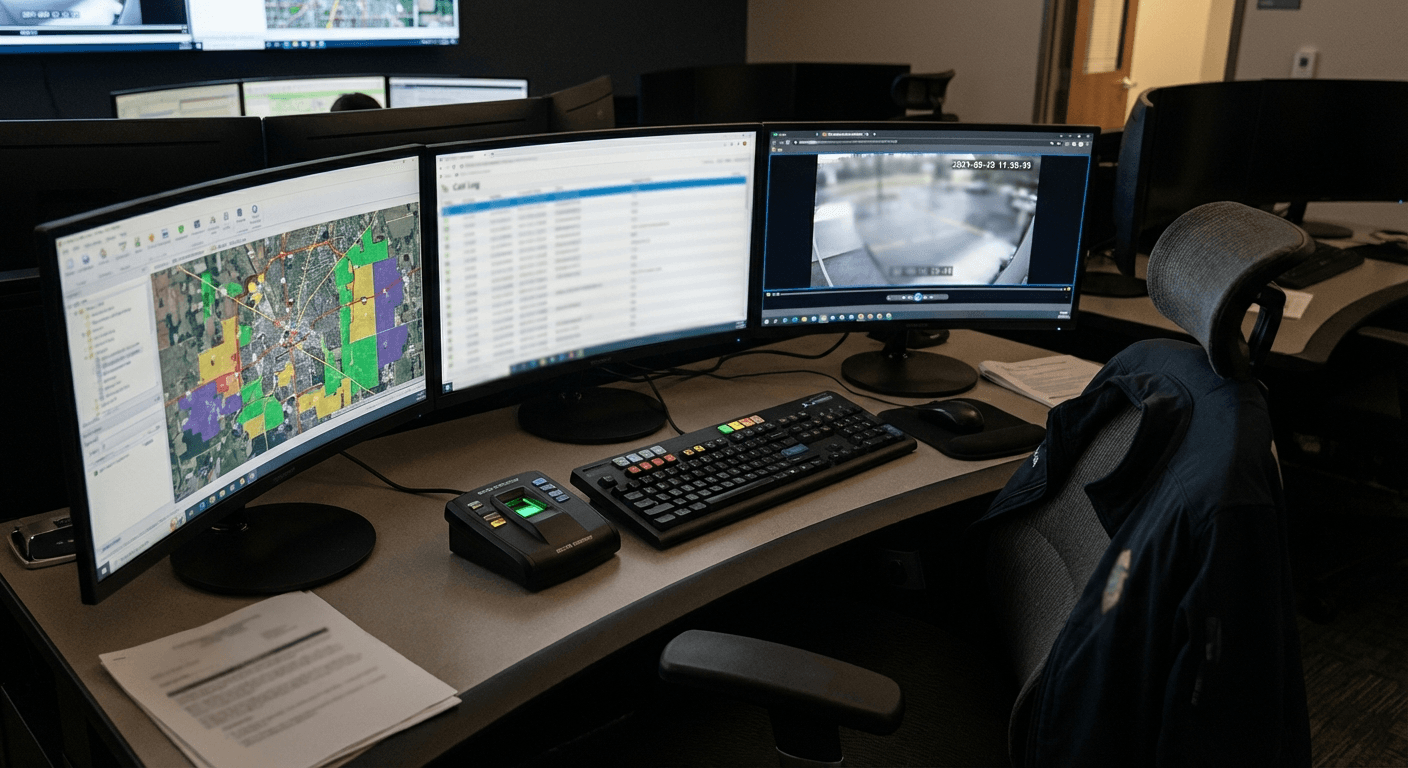 Operational control room environment with secure incident coordination workflows.