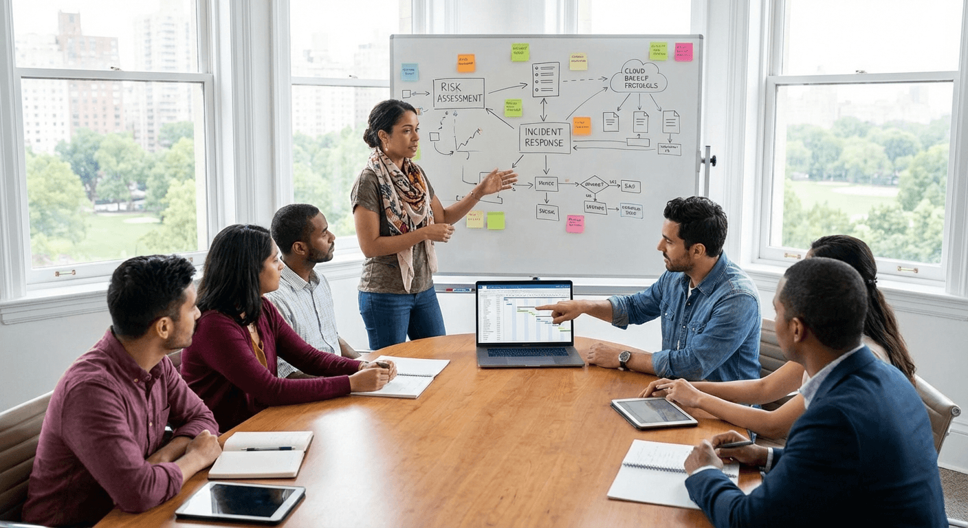 Nonprofit technology planning session focused on resilience, data stewardship, and execution.